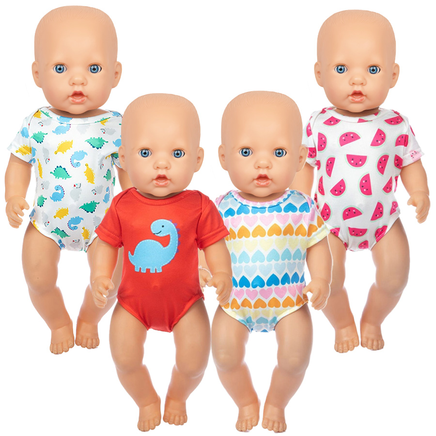 Baby Products - 漫画恐竜水着 16-18 インチアメリカンドール用 40-45 センチメートル生まれた赤ちゃん人形服アクセサリー私たちの世代の女の子のおもちゃ