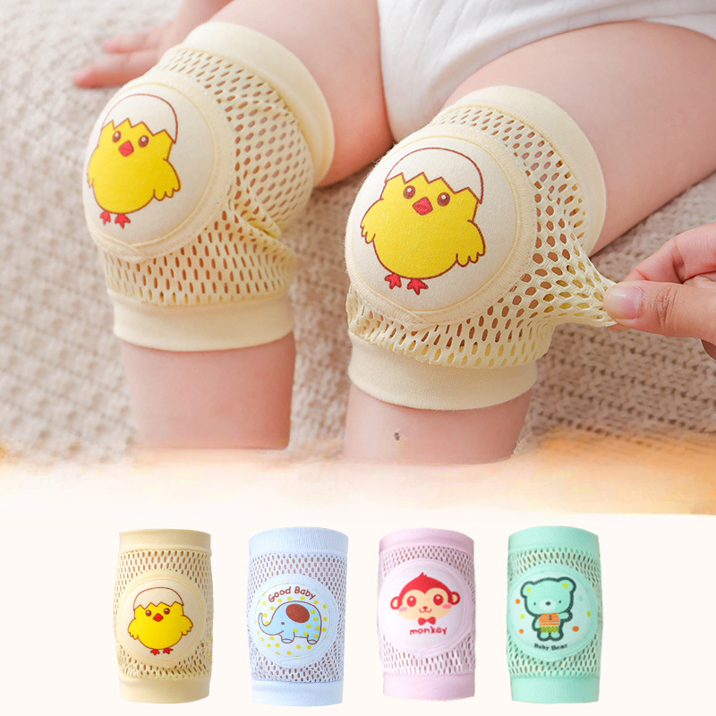 Baby Knee Pad Crawling - 2 パックメッシュ膝プロテクター赤ちゃんの安全ベビー膝パッド幼児落下防止クロール保護具夏薄型子供用膝蓋骨