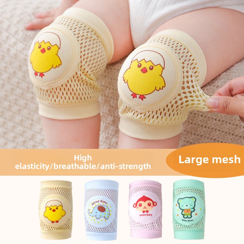 Baby Knee Pad Crawling - ベビー膝パッド1組 - 薄型夏用ハイハイ保護、転倒防止学習用歩行補助具（乳幼児向け）
