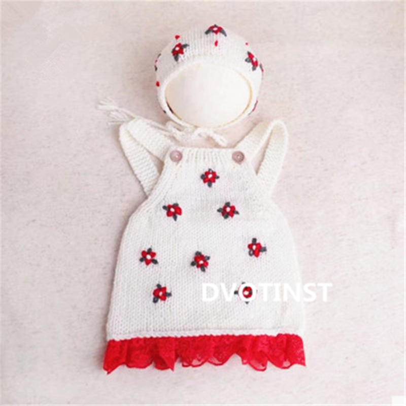 新生児の写真撮影の小道具かぎ針編みニット服帽子衣装セット F - Baby Products Website のレビューと価格