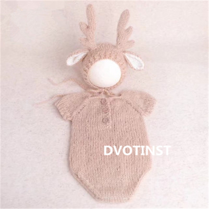 新生児の写真撮影の小道具かぎ針編みニット服帽子衣装セット F - Baby Products Website のレビューと価格