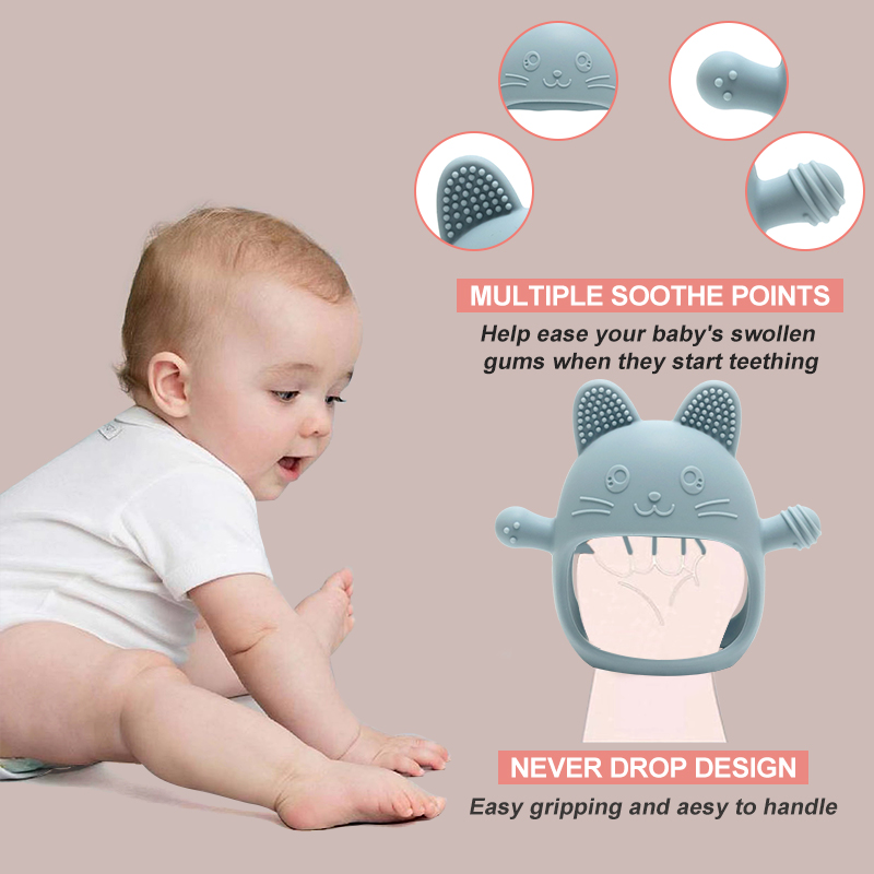 ベビー歯が生えるミトン - 食品グレードのシリコングローブ咀 - Baby Products Website のレビューと価格